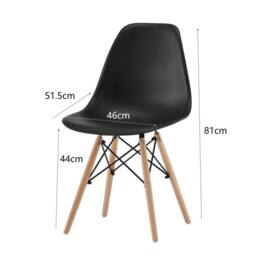 Comfy Living Ltd 5 Piece Dining Set With White Wooden Top & 4 Black Chairs With Metal Detailing - thumbnail 4