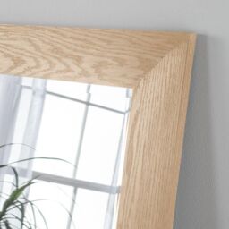 Yearn Mirrors Oak Effect Framed wall mirror 169.5x78cm in Natural - Size: 169.5x78 cm - thumbnail 2