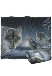 Wild Wings Midnight Wolves 2 Silky Touch Super Soft Throw Blanket 152 X 127 cm in White - thumbnail 2