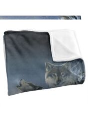 Wild Wings Midnight Wolves 2 Silky Touch Super Soft Throw Blanket 152 X 127 cm in White - thumbnail 3