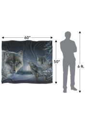 Wild Wings Midnight Wolves 2 Silky Touch Super Soft Throw Blanket 152 X 127 cm in White - thumbnail 5