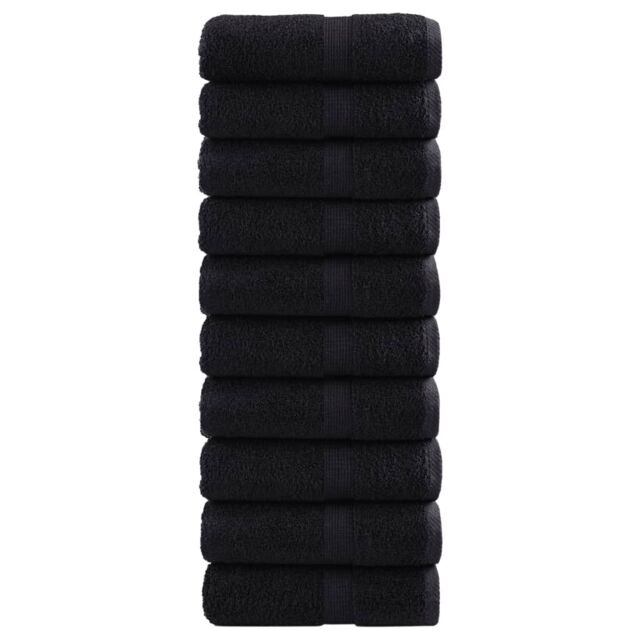 Berkfield Home Premium Soap Towels SOLUND 10 pcs Black 30x30 cm 600 gsm - image 1