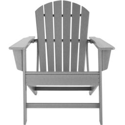 tectake Garden Chair With Footstool in Light Grey - Size: 1 Seater - thumbnail 8