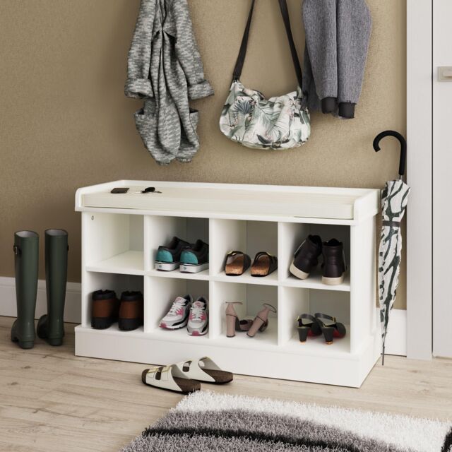 GFW Kempton Shoe Bench in White - image 1