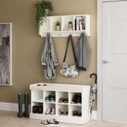 GFW Kempton Shoe Bench in White - thumbnail 5
