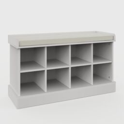 GFW Kempton Shoe Bench in White - thumbnail 2