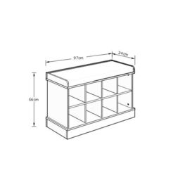 GFW Kempton Shoe Bench in White - thumbnail 6