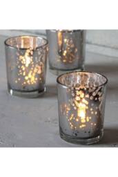 KDMD Silver Speckle Votive 10 Pack Glass - thumbnail 2