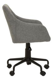 Orsina Ergonomic Tufted Grey & Black Home Office Chair, Comfortable Work From Home Chair, Movable Work Chair - thumbnail 4
