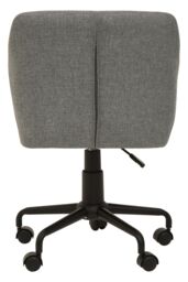 Orsina Ergonomic Tufted Grey & Black Home Office Chair, Comfortable Work From Home Chair, Movable Work Chair - thumbnail 5