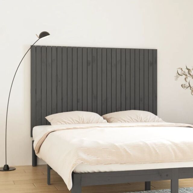 Berkfield Home Wall Headboard Grey 166x3x110 cm Solid Wood Pine - Size: 166 x 3 x 110 cm - image 1