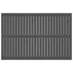 Berkfield Home Wall Headboard Grey 166x3x110 cm Solid Wood Pine - Size: 166 x 3 x 110 cm - thumbnail 4