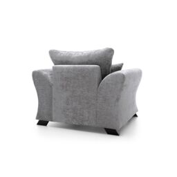 Abakus Direct Farrow Crushed Chenille Armchair in Light Grey - thumbnail 5