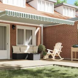 Berkfield Home Awning Valance for 4.5 m Frame Green & White 4.3x0.2 m - thumbnail 3