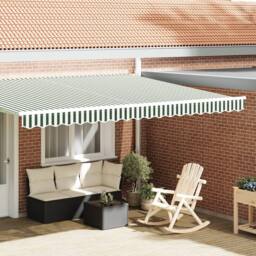 Berkfield Home Awning Valance for 4.5 m Frame Green & White 4.3x0.2 m