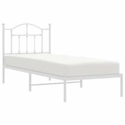 Berkfield Home Metal Bed Frame with Headboard White 80x200 cm - thumbnail 4