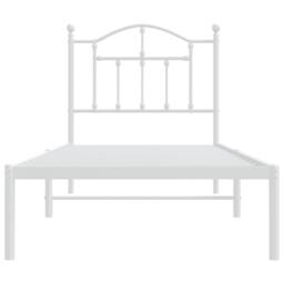 Berkfield Home Metal Bed Frame with Headboard White 80x200 cm - thumbnail 5