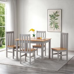 Seconique Ludlow 1+4 Dining Set in Grey - thumbnail 7