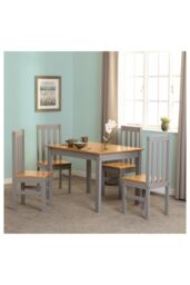 Seconique Ludlow 1+4 Dining Set in Grey - thumbnail 1