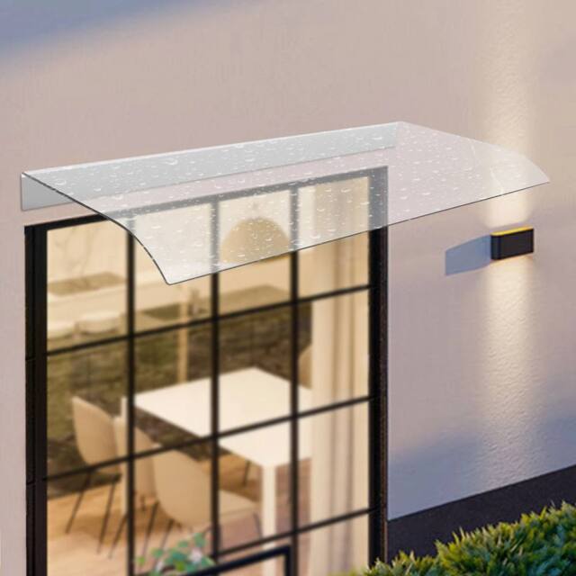 EONLION 80*34.5cm Door Canopy Awning Shelter in Clear - Size: 100 cm - image 1