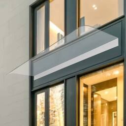 EONLION 80*34.5cm Door Canopy Awning Shelter in Clear - Size: 100 cm - thumbnail 5