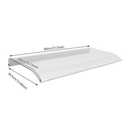 EONLION 80*34.5cm Door Canopy Awning Shelter in Clear - Size: 100 cm - thumbnail 2