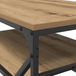 Berkfield Home Coffee Table with Shelf ‚Äì Artisan Oak, 90x50x40 cm, Made of Engineered Wood in Brown - Size: 90 x 50 x 40 cm - thumbnail 8
