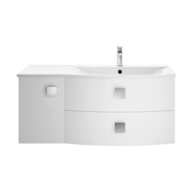 Balterley Gentleshaw 1 Door 2 Drawer Right-Hand Vanity Basin Unit, White, 1000mm in White - image 1