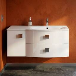 Balterley Gentleshaw 1 Door 2 Drawer Right-Hand Vanity Basin Unit, White, 1000mm in White - thumbnail 5