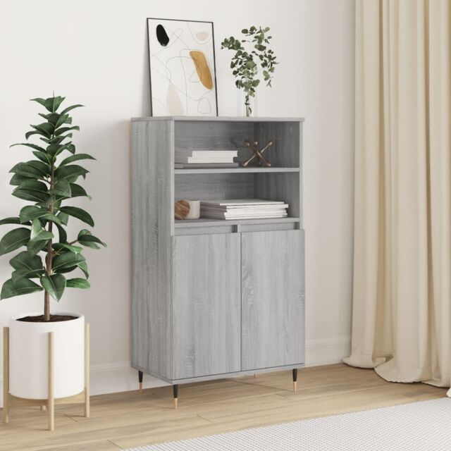 Berkfield Home Highboard Grey Sonoma 60x36x110 cm Engineered Wood - Size: 60 x 36 x 110 cm - image 1