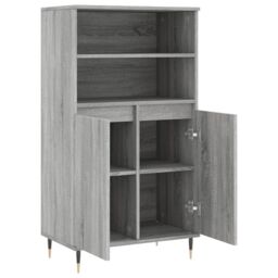 Berkfield Home Highboard Grey Sonoma 60x36x110 cm Engineered Wood - Size: 60 x 36 x 110 cm - thumbnail 5