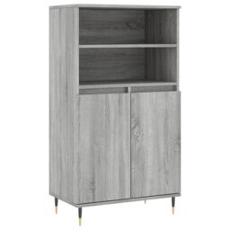 Berkfield Home Highboard Grey Sonoma 60x36x110 cm Engineered Wood - Size: 60 x 36 x 110 cm - thumbnail 2