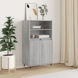 Berkfield Home Highboard Grey Sonoma 60x36x110 cm Engineered Wood - Size: 60 x 36 x 110 cm