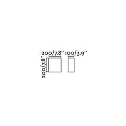 Netlighting Cotton Beige Square Wall Light 200x 205x 108 E27 - thumbnail 2