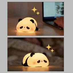 Dragodirect Panda Silicone Lamp Panda Pat Night Bedroom Sleep Light in White - thumbnail 5