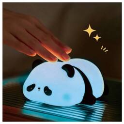 Dragodirect Panda Silicone Lamp Panda Pat Night Bedroom Sleep Light in White - thumbnail 2