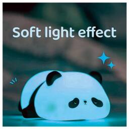 Dragodirect Panda Silicone Lamp Panda Pat Night Bedroom Sleep Light in White - thumbnail 6