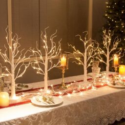 Smartbies Birch Twig Christmas Tree - Pre Lit Christmas With Lights Decoration - Christmas Gift in White - Size: 1 Pack - thumbnail 3