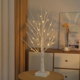 Smartbies Birch Twig Christmas Tree - Pre Lit Christmas With Lights Decoration - Christmas Gift in White - Size: 1 Pack - thumbnail 2