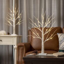 Smartbies Birch Twig Christmas Tree - Pre Lit Christmas With Lights Decoration - Christmas Gift in White - Size: 1 Pack - thumbnail 6