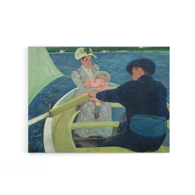 "Artery8 Mary Cassatt The Boating Party Canvas Wall Art Print in Blue - Size: W18"" x H24""" - image 1