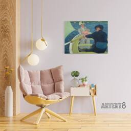 "Artery8 Mary Cassatt The Boating Party Canvas Wall Art Print in Blue - Size: W18"" x H24""" - thumbnail 3