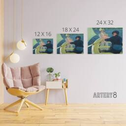 "Artery8 Mary Cassatt The Boating Party Canvas Wall Art Print in Blue - Size: W18"" x H24""" - thumbnail 4