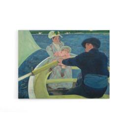 "Artery8 Mary Cassatt The Boating Party Canvas Wall Art Print in Blue - Size: W18"" x H24""" - thumbnail 1