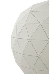 Orsina Medium White Pendant Light, Geometric Steel Hanging Light Fixture, Clean White Shade With Stylish Cut-Outs - thumbnail 4