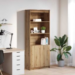Berkfield Home Highboard Artisan Oak 70x35x180 cm Engineered Wood in Brown - Size: 70 x 35 x 180 cm - thumbnail 1