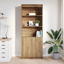 Berkfield Home Highboard Artisan Oak 70x35x180 cm Engineered Wood in Brown - Size: 70 x 35 x 180 cm - thumbnail 3