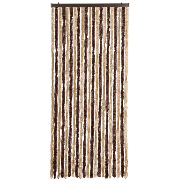 Berkfield Home Insect Curtain Beige & Light Brown 90x200 cm Chenille - image 1