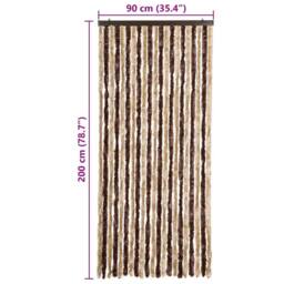Berkfield Home Insect Curtain Beige & Light Brown 90x200 cm Chenille - thumbnail 7