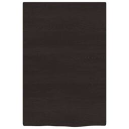 Berkfield Home Wall Shelf Dark Grey 40x60x2 cm Treated Solid Wood Oak in Dark Brown - Size: 40 x 60 x 2 cm - thumbnail 4
